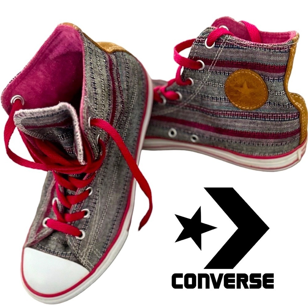 Converse Chuck Taylor Hi Berry Pink High-Top Fabric Basketball Shoe size 5.5